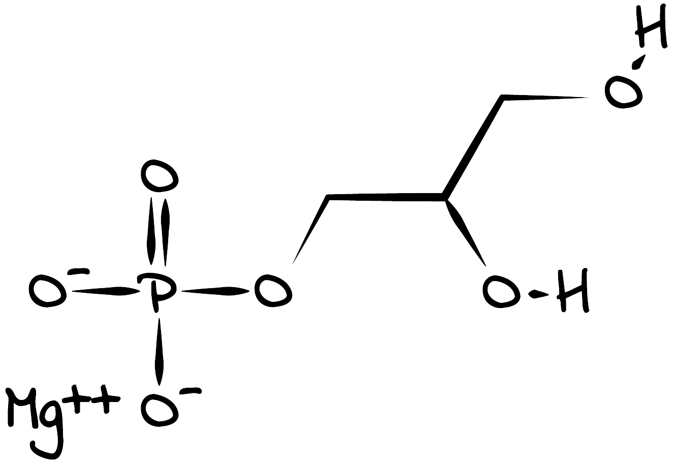 Schéma moléculaire du glycérophosphate de magnéium